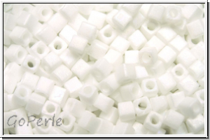 SBS-18-0402fr, MIYUKI Squares, 1,8mm, white, op., matte, AB, 5g