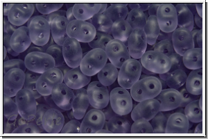 SD-20500-84110, SuperDuo Beads, tanzanite, transp., matte, 10g