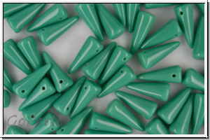 Spike Beads, 5x13mm, turquoise, opaque , 10 Stk.