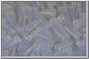 Spike Beads, 5x13mm, white, opal, 10 Stk.