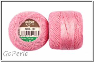 Spitzen-Hkelgarn ANCHOR, Baumwolle, Strke 80, Farbe 0050, rosa, 5g