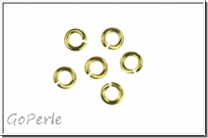 Biegeringe, goldfarben, Metall, 6x1,2mm, 20 Stk.