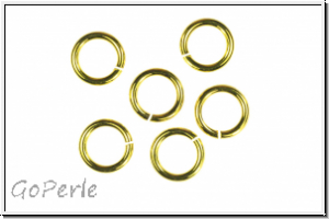 Biegeringe, goldfarben, Metall, 8x1,2mm, 20 Stk.