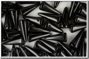 Spike Beads, 7x17mm, black, opaque , 10 Stk.