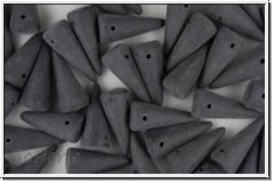 Spike Beads, 7x17mm, black, opaque, matte, 10 Stk.