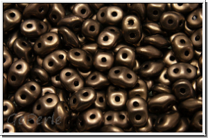 SD-23980-14435-84110, SuperDuo Beads, chocolate, met., matte, 10g