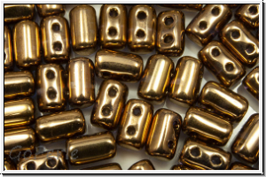 RUL-00030-90215, Rulla Beads, 3x5mm, goldbronze, 24kt, metallic, 100 Stk. (ca. 11 g)