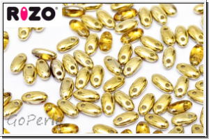 RZ-10060-26441, RIZO Perlen, topaz, transp., half brass, 10 g