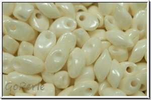 LMA-0421, MIYUKI Long Magatama, 4x7mm, eggshell, op., luster, 80 Stk.