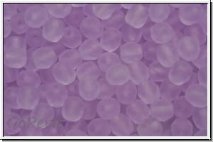 Bhm. Glasschliffperle, feuerpol., 4mm, violet, trans., matte, 50 Stk.