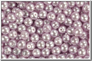 bhm. Glaswachsperle, rund, 4mm, light violet, 50 Stk.