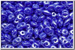 SD-33050-14400, SuperDuo Beads, blue, op., luster, 10g