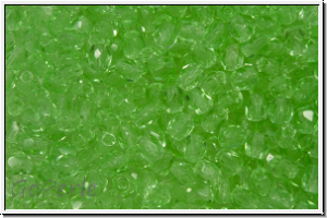 Bhm. Glasschliffperle, feuerpol., 3mm, peridot, med., trans., 50 Stk.