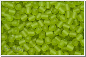 Bhm. Glasschliffperle, feuerpol., 3mm, olivine, dk., trans., matte, 50 Stk.