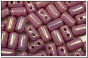 RUL-03000-14494, Rulla Beads, 3x5mm, white, op., rose marbled, 100 Stk. (ca. 11 g)