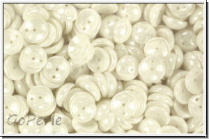 Piggy Beads, 4x8mm, white, op., luster, 25 Stk.