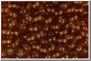 bhm. Glasperle, rund, 4mm, amber, dk., trans., 50 Stk.