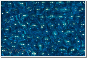 bhm. Glasperle, rund, 4mm, capri blue, trans., 50 Stk.