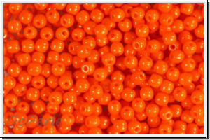 bhm. Glasperle, rund, 3mm, orange, opaque, 50 Stk.