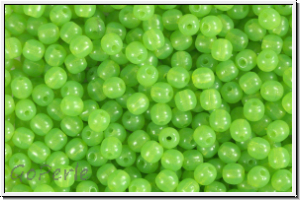 bhm. Glasperle, rund, 3mm, green, lime, opal, 50 Stk.