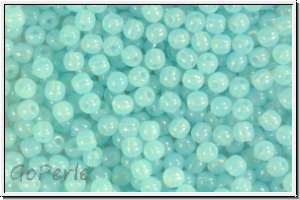 bhm. Glasperle, rund, 3mm, aqua, opal, 50 Stk.