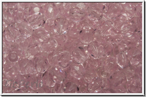 Bhm. Glasschliffperle, feuerpol., 4mm, rose, trans., 50 Stk.