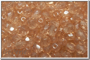 Bhm. Glasschliffperle, feuerpol., 4mm, rosaline, dk., trans., luster, 50 Stk.