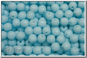 bhm. Glasperle, rund, 4mm, aqua, lt., op., 50 Stk.