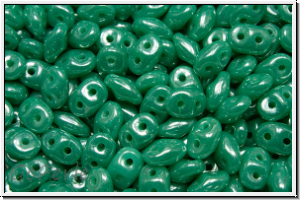 SD-63130-14400, SuperDuo Beads, turquoise, op., luster, 10g