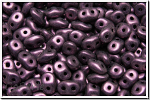 SD-23980-79086, SuperDuo Beads, pink, met., suede, 10g
