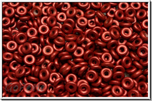 OBD-03000-01890, O-Beads, lava red, metallic, satin, 5 g