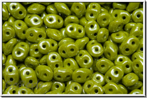 SD-53410-14400, SuperDuo Beads, olivine, op., luster, 10g