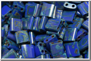 TL-4518, MIYUKI Tila Beads, cobalt, op., picasso, 60 Stk.