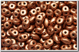 SD-00030-01780, SuperDuo Beads, copper, med., metallic, satin, 10g