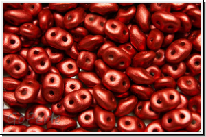 SD-03000-01890, SuperDuo Beads, lava red, met., satin, 10g