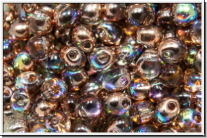 DP-0131-98533, MIYUKI Tropfen, 3,4mm, crystal, trans., copper rainbow, 10g