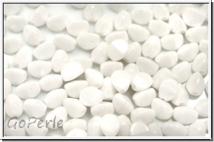 PB-03000-14400, Pinch Beads, 5x3mm, white, op., luster, 65 Stk.