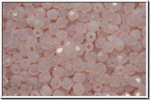 Bhm. Glasschliffperle, feuerpol., 3mm, pink, opal, 50 Stk.