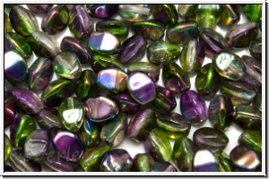 PB-00030-95000, Pinch Beads, 5x3mm, crystal, trans., magic orchid, 65 Stk.