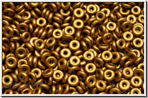 OBD-00030-01740, O-Beads, brass gold, metallic, satin, 5 g