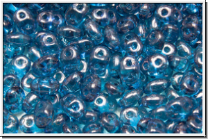 SD-60020-15726, SuperDuo Beads, aqua, trans., vega luster, 10g