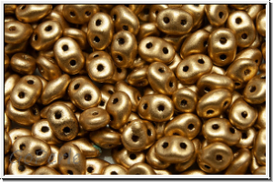 SD-00030-01710, SuperDuo Beads, gold, met., satin, 10g