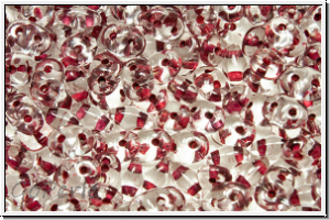 SD-00030-44898, SuperDuo Beads, crystal, trans., dk. red-ld., 10g