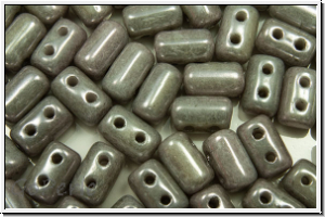 RUL-03000-14449, Rulla Beads, 3x5mm, white, op., grey marbled, 100 Stk. (ca. 11  g)