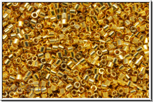 DBS0034, MIYUKI Delicas, 15/0, gold, lt., met., 24kt plated, 1g (Kleinere Menge!)