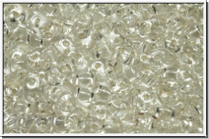 SD-00030-81800, SuperDuo Beads, crystal, trans. silver-ld., 10 g