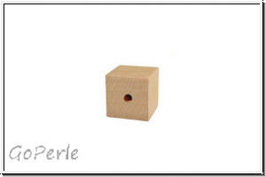 Holzperle, Wrfel, natur, 10x10mm, 5 Stk.