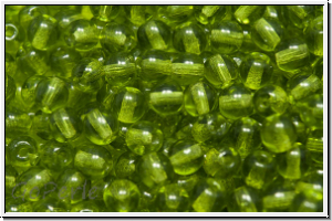 bhm. Glasperle, rund, 4mm, olivine, trans., 50 Stk.