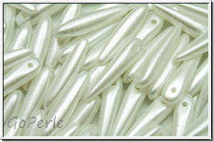 Thorns, 16x4mm, white, alabaster, white pastel, 25 Stk.