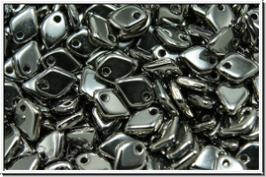 Dragon Scale Beads, 1,5x5mm, black, op., full chrome, 100 Stk. (3g)